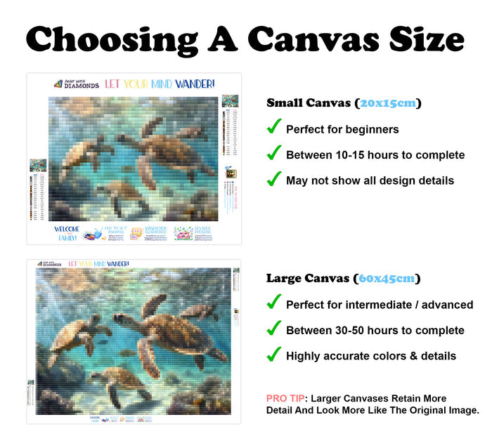 Gentle Sea Turtles Underwater