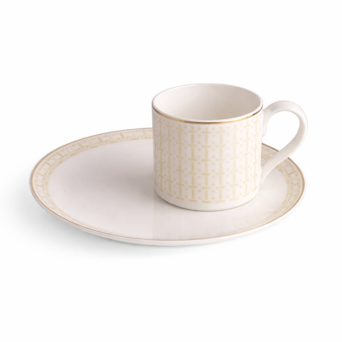 Geo Rose Beige & Gold Coffee Cup 0.22 L