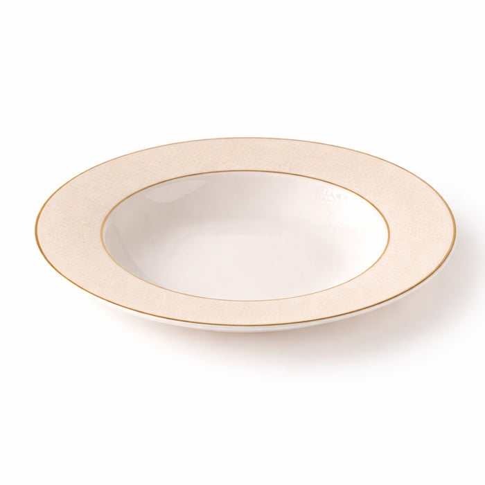 Geo Rose Beige & Gold Deep Plate 29 cm