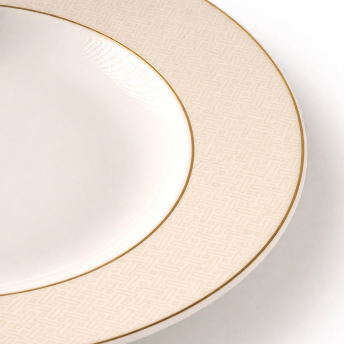 Geo Rose Beige & Gold Deep Plate 29 cm