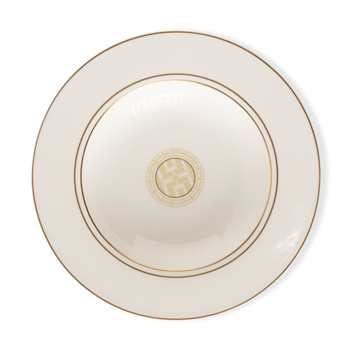 Geo Rose Beige & Gold Deep/Soup Plate 24.5 cm