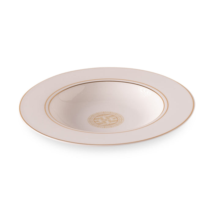 Geo Rose Beige & Gold Deep/Soup Plate 24.5 cm