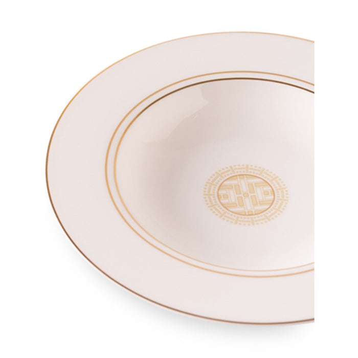 Geo Rose Beige & Gold Deep/Soup Plate 24.5 cm