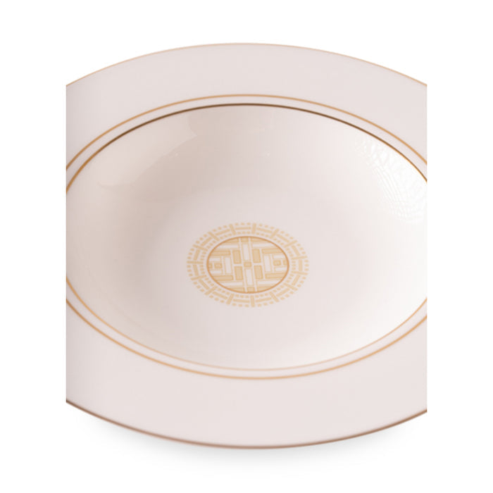 Geo Rose Beige & Gold Deep/Soup Plate 24.5 cm