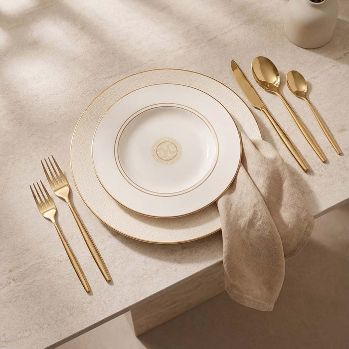 Geo Rose Beige & Gold Deep/Soup Plate 24.5 cm