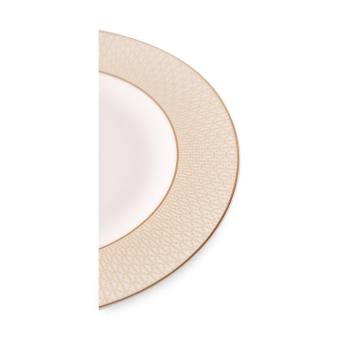 Geo Rose Beige & Gold Dinner Plate 28 cm