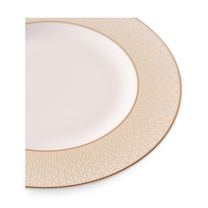 Geo Rose Beige & Gold Dinner Plate 28 cm
