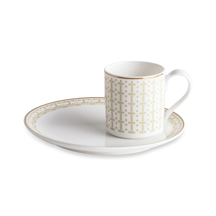 Geo Rose Beige & Gold Espresso Cup 0.08 L