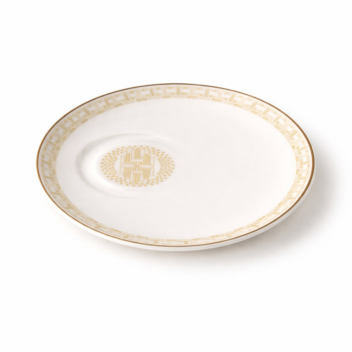 Geo Rose Beige & Gold Espresso Cup Saucer 14.5 cm