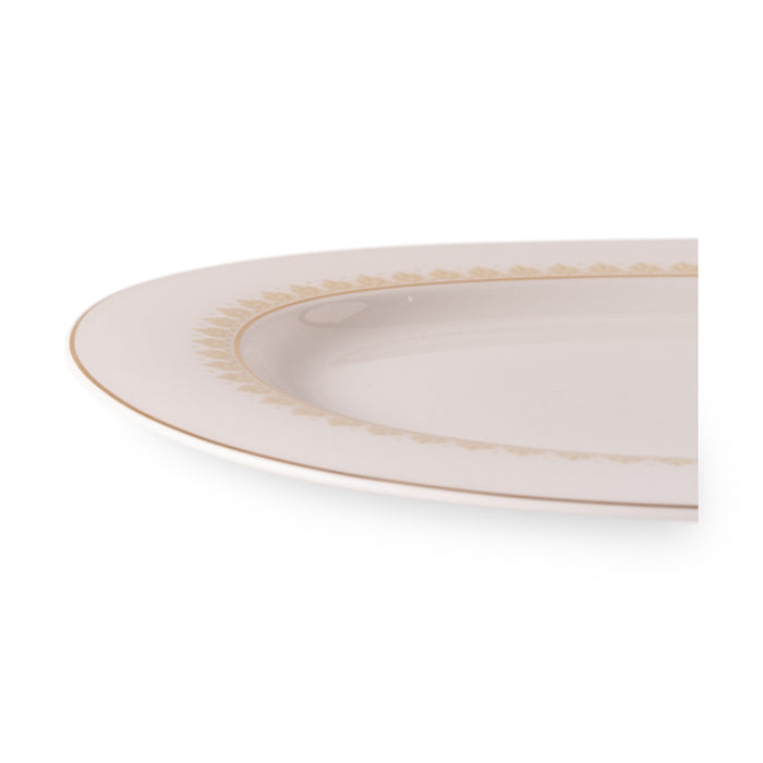 Geo Rose Beige & Gold Oval Platter 34 cm