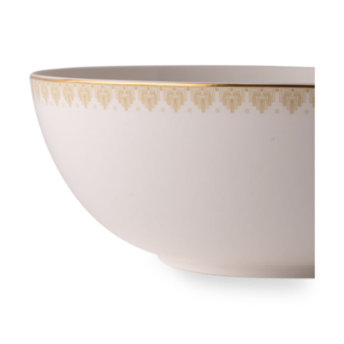 Geo Rose Beige & Gold Salad Bowl 2.27 L
