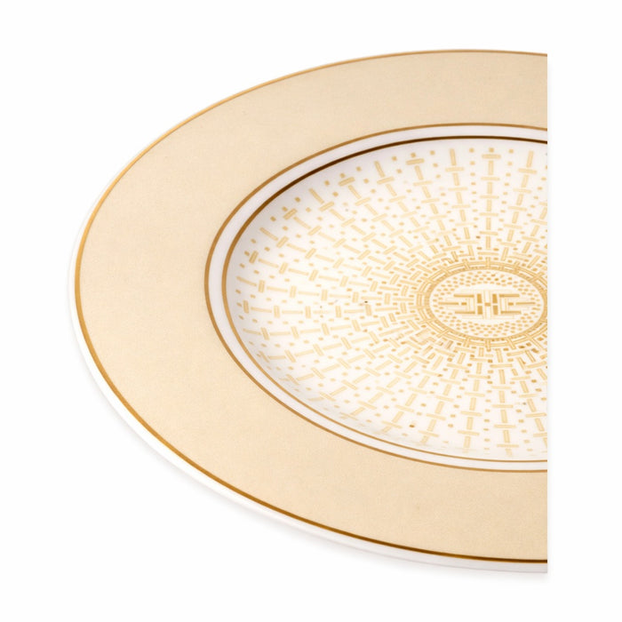 Geo Rose Beige & Gold Salad Plate 22 cm