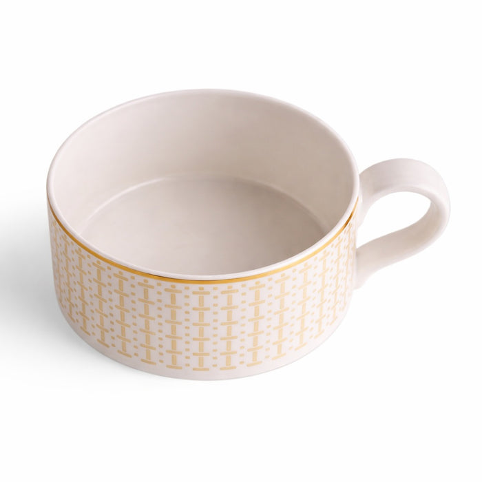 Geo Rose Beige & Gold Tea Cup 0.23 L