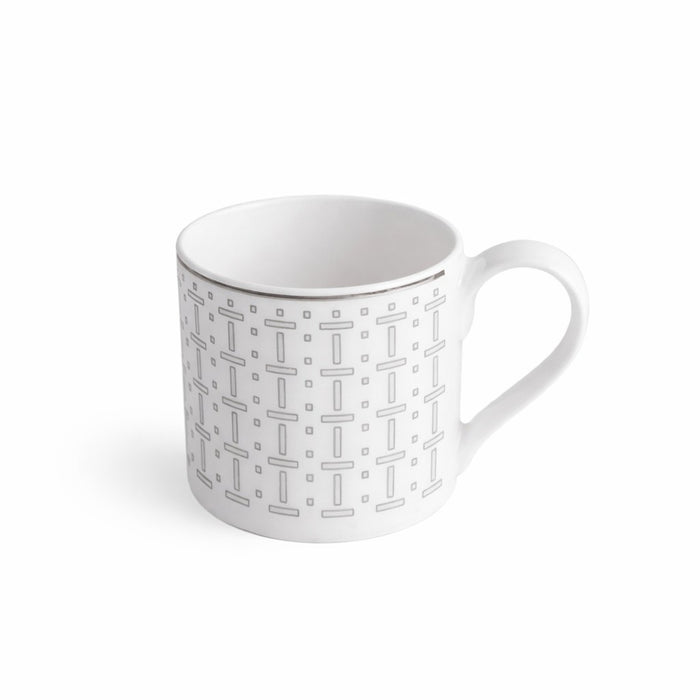 Geo Rose Grey & Platinum Coffee Cup 0.22 L