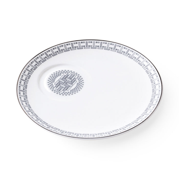 Geo Rose Grey & Platinum Coffee/Tea Cup Saucer 18.5 cm