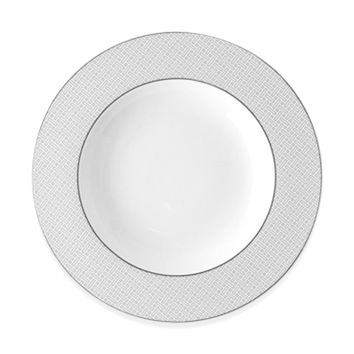 Geo Rose Grey & Platinum Deep Plate 29 cm