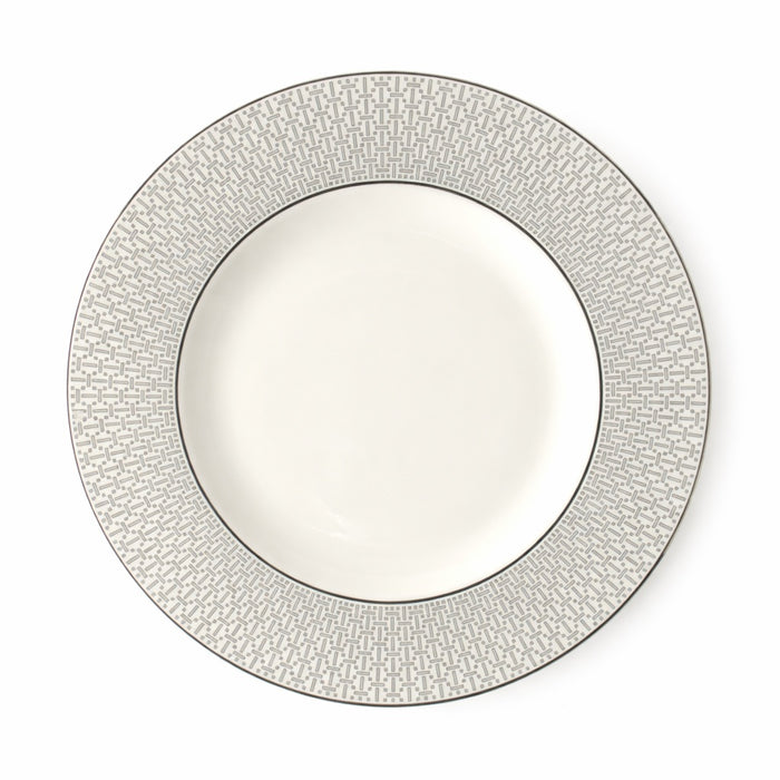 Geo Rose Grey & Platinum Dinner Plate 28 cm