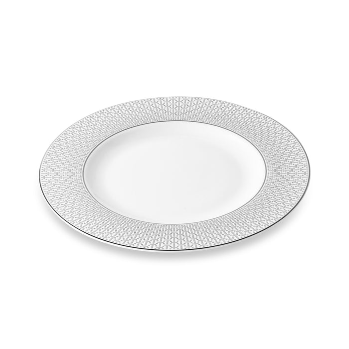 Geo Rose Grey & Platinum Dinner Plate 28 cm