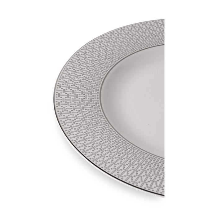 Geo Rose Grey & Platinum Dinner Plate 28 cm
