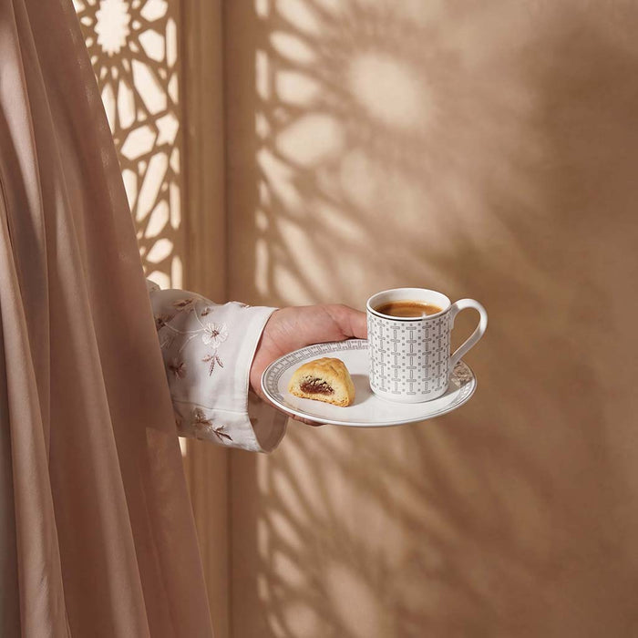 Geo Rose Grey & Platinum Espresso Cup 0.08 L