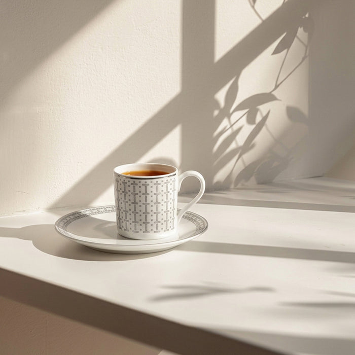 Geo Rose Grey & Platinum Espresso Cup 0.08 L