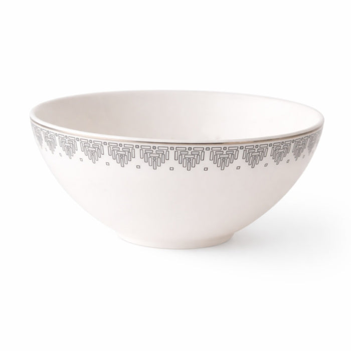 Geo Rose Grey & Platinum Individual Bowl 0.42 L