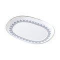 Geo Rose Grey & Platinum Oval Pickle Dish 20cm