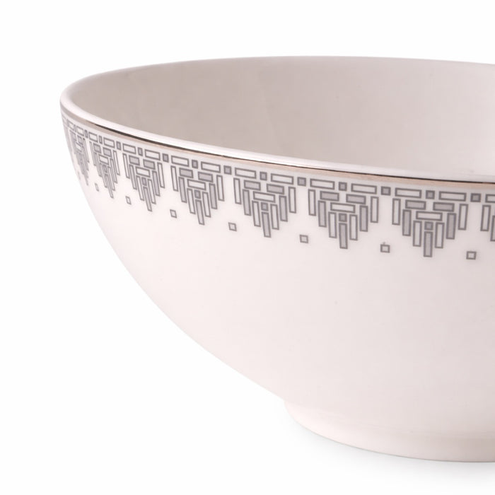 Geo Rose Grey & Platinum Salad Bowl 2.27 L