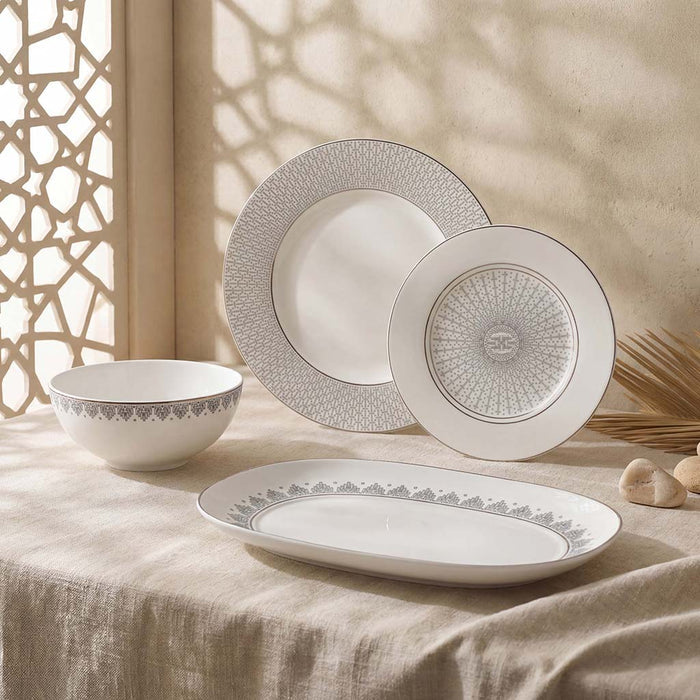 Geo Rose Grey & Platinum Salad Bowl 2.27 L