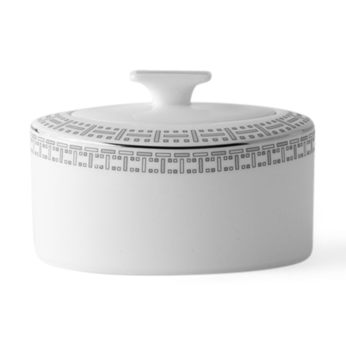 Geo Rose Grey & Platinum Sugar Bowl with Lid 0.32 L
