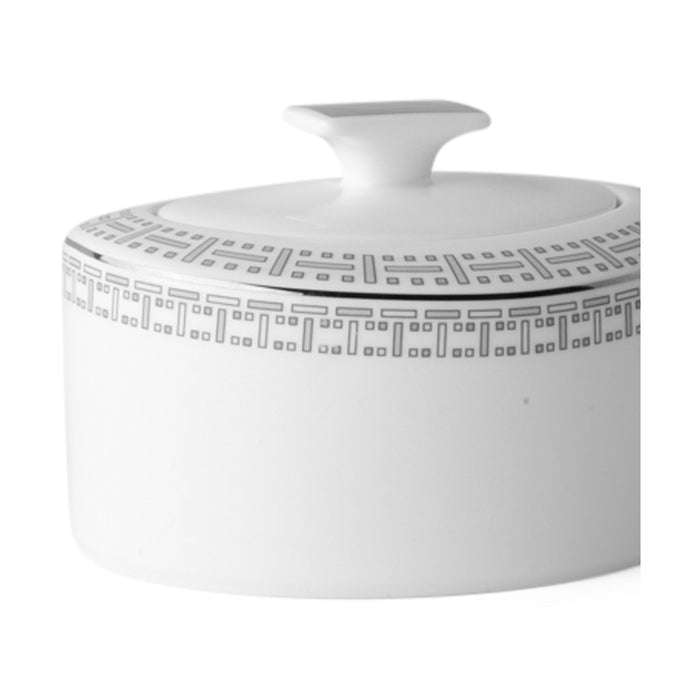Geo Rose Grey & Platinum Sugar Bowl with Lid 0.32 L