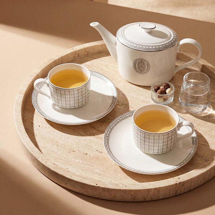 Geo Rose Grey & Platinum Tea Cup 0.23 L