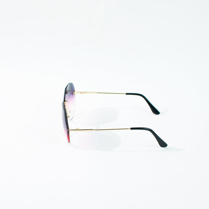 Geometric Midnight Ombre Rimless Sunglass Eyewear June Trading