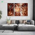Geometry Chakra Svadhisthana  by McAshe 3-Piece Canvas