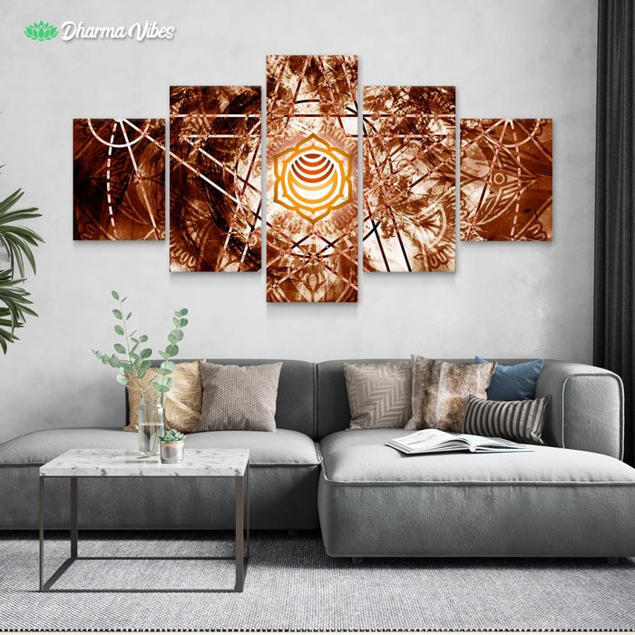 Geometry Chakra Svadhisthana by McAshe 5-Piece Canvas