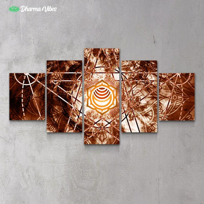 Geometry Chakra Svadhisthana by McAshe 5-Piece Canvas