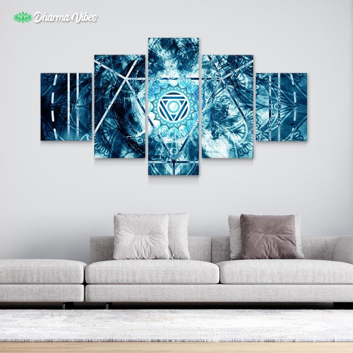 Geometry Chakra Vishuddha by McAshe 5-Piece Canvas