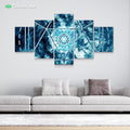 Geometry Chakra Vishuddha by McAshe 5-Piece Canvas