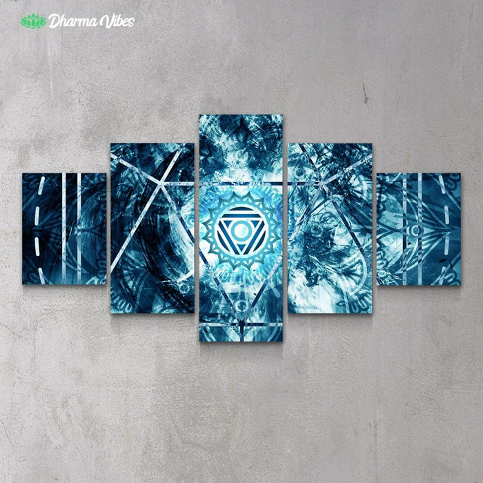 Geometry Chakra Vishuddha by McAshe 5-Piece Canvas