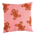 Gingerbread Beaded Pillow - Pine & Moss