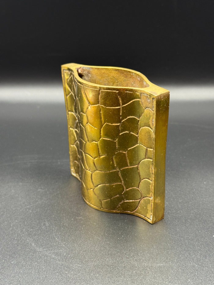 Giraffe Print Brass Bud Vase