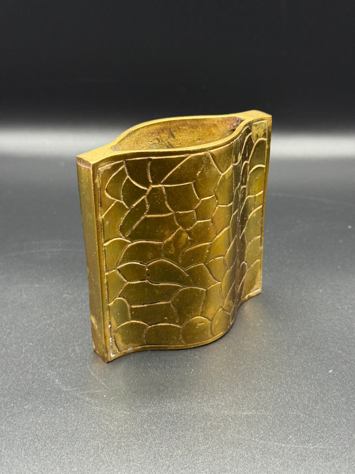 Giraffe Print Brass Bud Vase
