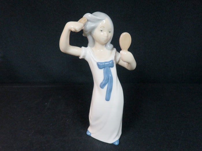 Girl with Mirror Figurine