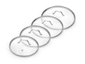 GLASDECKEL-SET 24/26/28/30 CM – 4-TEILIG - 1