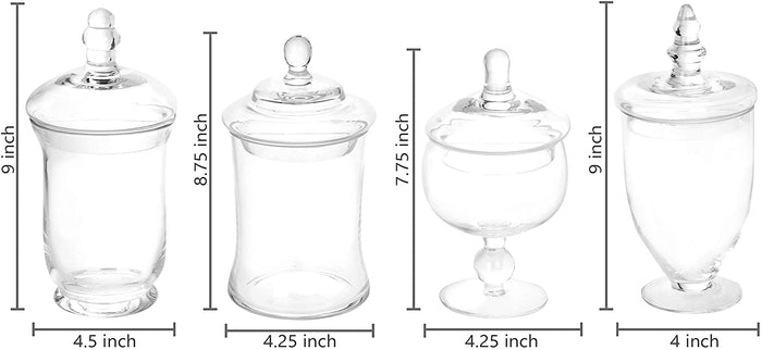 Glass Apothecary Jars Set