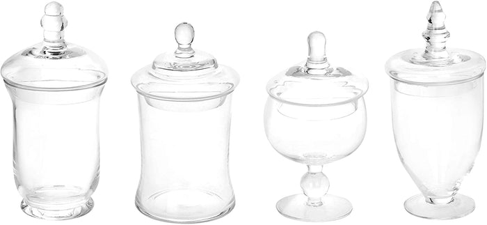 Glass Apothecary Jars Set