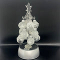 Glass Art - Light up Christmas Tree - Clear Glass Ornaments 6"