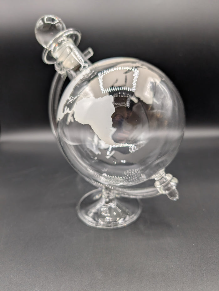 Glass Globe Decanter in Stand