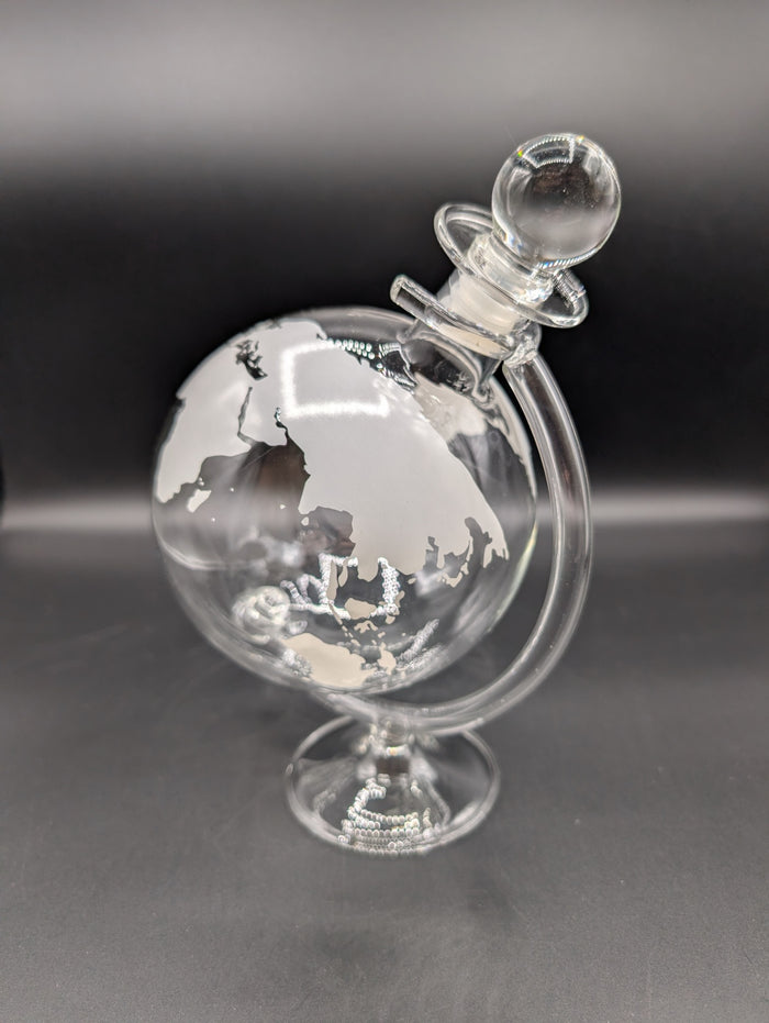 Glass Globe Decanter in Stand