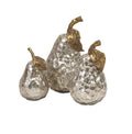 Gold and Silver Pears, Set of 3